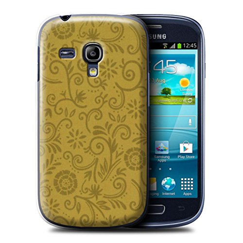 STUFF4 Phone Case / Cover for Samsung Galaxy S3 Mini / Yellow Flower Design / Floral Swirl Pattern Collection / by Deb Strain / Penny Lane Publishing, Inc.
