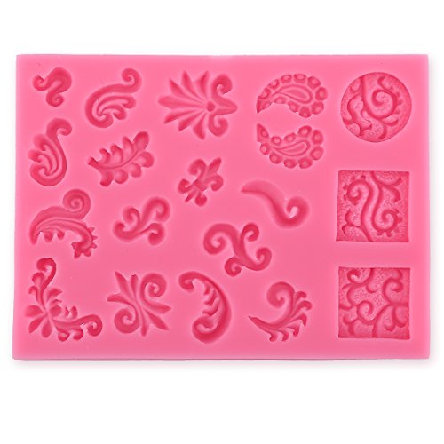 Silikon Ausstecher Ausstechform Silikonform Marzipan Fondant für Tortendeko Tortenrand Schnitzwerk Motiv Backform Kuchenform Party Hochzeit Deko