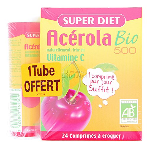 Super Diet acérola 500 Bio 36 Compresse cui 1 Tubo in omaggio