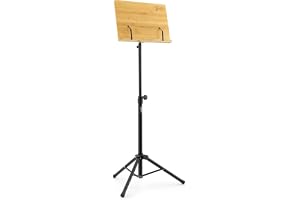Theodore bambu musikställning – orkestral trämusikstativ, bambuskrivbord musikhållare med stativbas