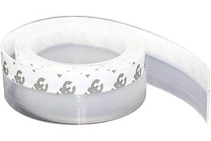 Warehouseshop Wss - 1 Mètre Transparent Porte Joint Bas Bourrelet Anti Courant D'Air Sweep Adhésif Porte 3M Bande