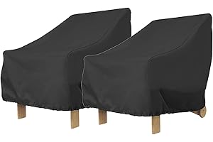 Retrok Adirondack Housse de chaise extérieure imperméable 210D Oxford pour fauteuil de jardin 91 x 85 x 80 cm