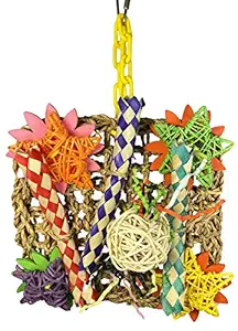 Birds LOVE Flower Net Climbing Parrot Toy for Small to Medium Birds, Foraging Hanging and Chewing Interactive Play