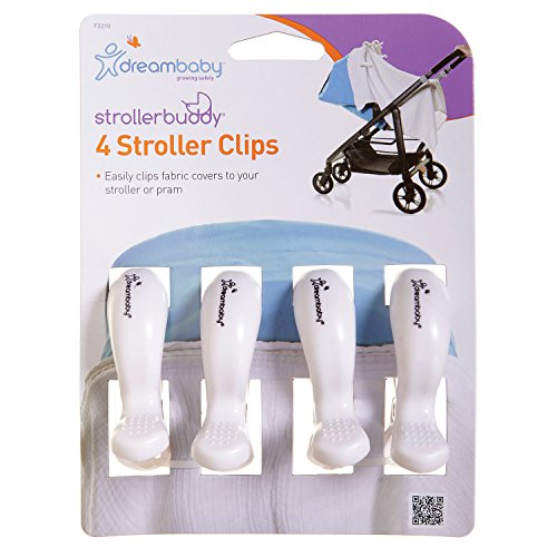 Dreambaby Stroller Clips (White, Pack of 4)
