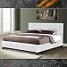 Produktbild (864) Weiss Miami Doppelbett Polsterbett 160x200cm Bettgestell Bett Lattenrost