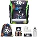 Produktbild 6 T Set: HERLITZ Schulranzenset Schulranzen Tornister MIDI PLUS Ranzen + Flasche + Regenschutz (Soccer Schwarz (90))