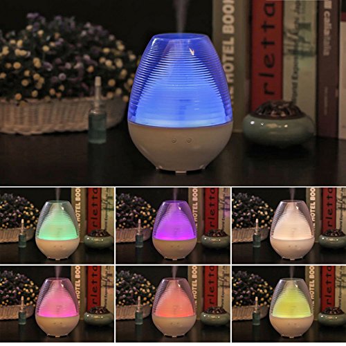 Benice Aroma Diffuser Ultraschall Luftbefeuchter mit Farbwechsel elektrische Duftlampe Lufterfrischer Ätherische Öle Vernebler Timer LED Diffusor A760w - 2