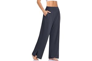 Cegerne Pantaloni da Yoga a Fessura a Vita Alta da Donna Pantaloni della Tuta Larghi Elasticizzati Pantaloni Sportivi Activewear