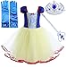 Produktbild Fanryn Kleine Mädchen Schneewittchen Prinzessin Kostüm Kleid Puffärmeln,Cosplay Halloween Geburtstag Party Kleid Fancy Kleid Mädchen Kinder Kleid Halloween Kostüm