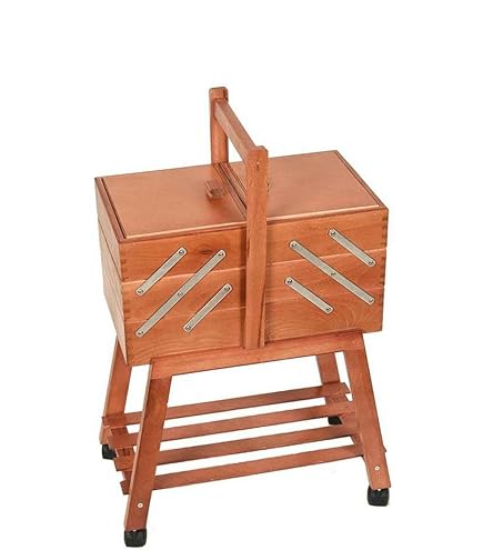 Panetta Casalinghi Cestino Portaoggetti In Legno 3 Livelli – Noce E Naturale, 24x20x29 Cm, Made In Italy