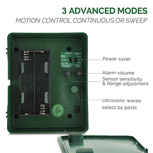 PREMIUM Aspectek Yard Sentinel STROBE RC, OUTDOOR SCHÄDLINGSBEKÄMPFER, Marderschreck, Tiervertreiber, Schädlingsbekämpfung, ULTRASCHALL Abwehr GEGEN: Marder, Hunde, Katzen, Mäuse, Ratten u. mehr - 5