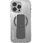 iPhone 16 Pro Max i&ccedil;in Magsafe İle Uyumlu Kılıf &Ouml;zellikli Teknoloji Desenli Standlı Skinarma Axon Kapak Titanyum