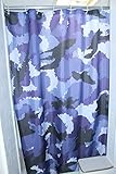  Massiv Elements Wohnmobil-Dusche Camo Vorhang Zubehör Gear für Camper Trailer Camping Bathroom-Shorter und Schmal Dusche Schiebetür Camouflage Tuch Vorhang mit Haken Set, 47 x 64