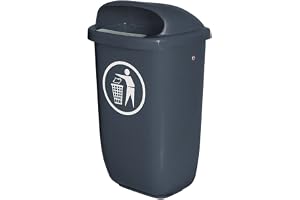 BRB avfallsbehållare för utomhusbruk, innehåll 50 liter, enligt DIN 30713