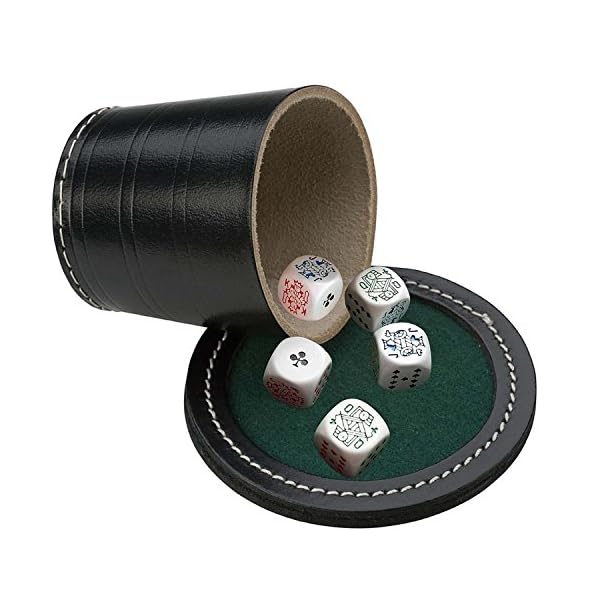 Set De 5 Cubiletes De Dados De Cuero Con 25 Dados – Interior De Terciopelo, Lanzamiento Silencioso, Ideal Para Juegos De Mesa Y Viajes