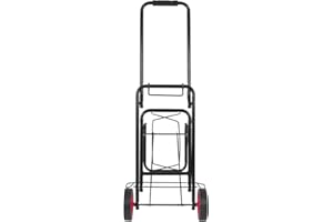 Milestone Camping 25180Milestone 25180 Chariot 50 kg Idéal pour Le Camping, la pêche et Les Festivals Facile à Ranger Robuste et Durable Milestone Pliable Noir Mixte Adulte