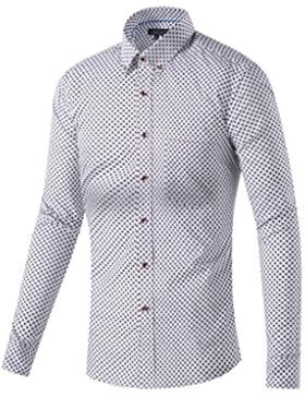 Cotone Dots Casuali Degli Uomini LKDJCWX Stampato Camicia A Maniche Lunghe