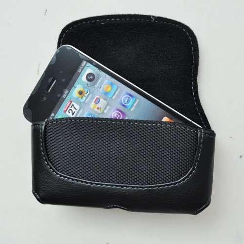 SODIAL TM  Cartera Funda de Cuero con Clip de Cinturon para Apple iPhone 5