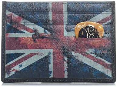 Pretty Green Mens Union Jack Card Holder in Black - One Size