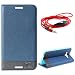 DMG Samsung Galaxy A8 Flip Cover, DMG PRaiders Premium Magnetic Wallet Stand Cover Case for Samsung Galaxy A8 (Pebble Blue) + 3.5mm Flat AUX Cable with Mic RS.399.00