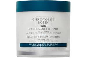 Christophe Robin Cleansing Purifying Scrub with Sea Salt 250ml – Exfoliating Scalp Treatment, Removes Impurities & Detoxifies, Soothes & Refreshes Scalp