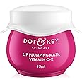 Dot & Key Lip Plumping Mask With Vitamin C + E For Naturally Glowing Lips, Fades Lip Pigmentation, Smoothes Flaky & Dry Lips, Lip Mask For Soft, Smooth & Plump Lips (Wild Berries & Pomegranate) 15ml