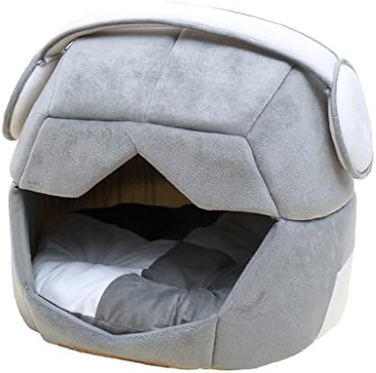 LM921 Space hat pet nest, cat dog nest small medium-sized dog pet nest, four seasons washable pet bed, soft breathable pet sofa, 3 size ( Color : Gray , Size : M )