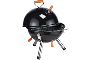 HI Unbekannt Barbecue SPHÉRIQUE Mini en Noire Barbecue DE Pique-Nique Gril DE Table Camping Grill Pique-Nique - Grill