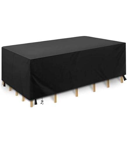 Copertura Per Mobili Giardino 150x90x100cm - Tessuto Oxford 600D, Impermeabile, Anti-UV, Con Fibbie - Foto 3