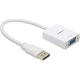 Amazon Basics DisplayPort (not HDMI/USB) to VGA Adapter, White
