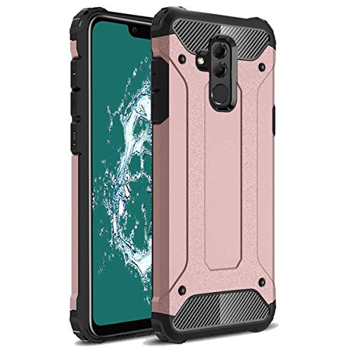TenYll Huawei Mate 20 Lite Funda, protección contra Golpes de TPU+PC Resistente a arañazos(Doble Capa),para Huawei Mate 20 Lite Funda -Oro Rosa