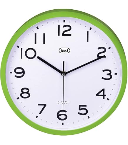 Orologio Da Parete Alba HORNEW 30 Cm – Silenzioso, Verde Menta – Design Moderno Al Quarzo Per Soggiorno, Cucina, Ufficio - 5