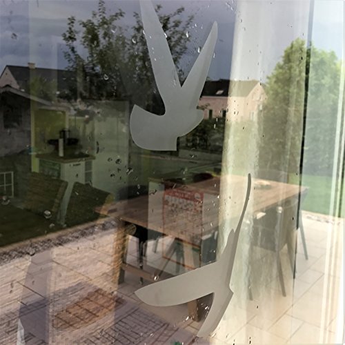 Greifvogel-Silhouetten, selbstklebend, in verschiedenen Farben verfügbar, verhindert Vogelschlag, 17 Warnvögel – Sablés-dépolis-translucides - 3