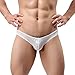 Produktbild Herren String Dessous Männer Tanga Bikinislips Dessous Unterwäsche Unterhose Slips Funny Männer Transparent String Sunday (M, Weiß-Spitze)
