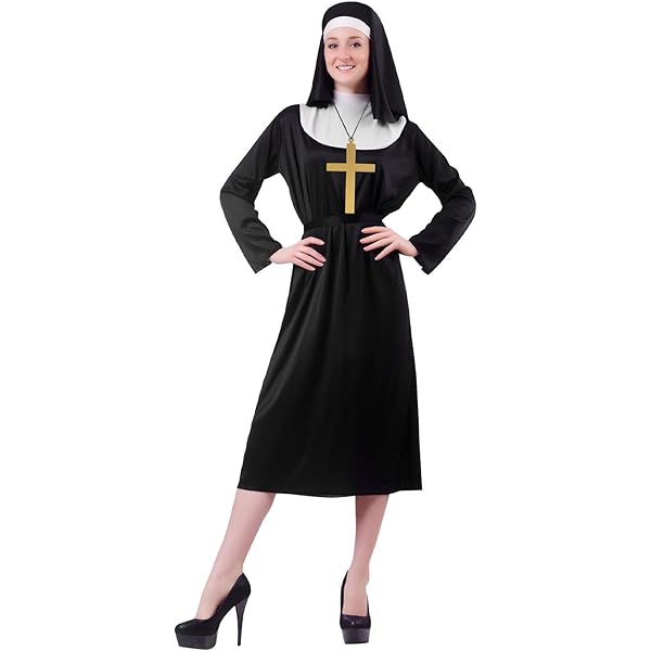Vestito Chierico Halloween Costume Da Prete Per Feste Tunica E