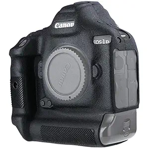 Canon EOS 1DX II Camera Housing Case, Professional Silicion Rubber Camera Case Cover Detachable Protective for Canon 1DX II (Black)
