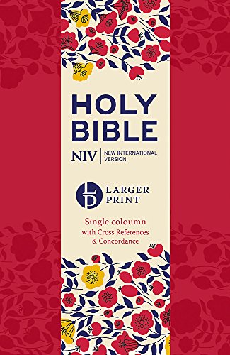 NIV Larger Print Compact Single Column Reference Bible: Soft-tone