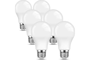 LEDYA Bombillas LED E27 Luz Calida, 9W Equivalente a 60W, 2700K, 806LM, A60 Estándar Bombilla LED E27, Vida útil Máxima 25,000 Horas, No Regulable, Sin Parpadeo, 220V-240V, Para Hogar, Pack de 6