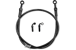 Förstärkt bromslinje hydraulisk bromsslang, bromskoppling oljeslang med ABS-skal som ger exakt broms för motorcykel (70 cm)