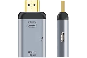 Chenyang Adattatore USB-C Type-C Femmina Sorgente Ingresso HDMI Maschio Uscita 4K 60Hz 1080P con Porta di Alimentazione PD per Telefono e Laptop