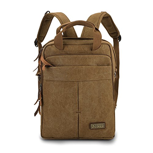 HongyuTing Vintage Canvas Laptop (14 Zoll) Rucksack Business Aktenkoffer College School Rucksack / Umhängetasche