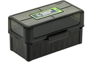 Frankford Arsenal - Scatole porta munizioni con coperchio incernierato, per riporre e tenere in ordine le munizioni, Hinge-Top Ammo Box, 50 Count, 509, 50 Ct