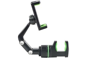 Sharplace Supporti, Supporto per Telefono, Clip per Testa di Chitarra Supporto per Microfono Supporto per Telefono Morsetto per Paletta per Chitarra per La Registrazione di Musica - Nero Verde
