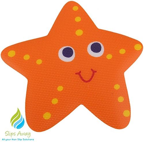 Non Slip Bath Stickers - Modern fun stylish alternative bath shower mat - strong textured stick on Anti Slip safety for family Toddler child kids baby (5x Starfish)