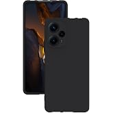 Siyah Xiaomi Poco F5 ile Uyumlu Kılıf Silikon Rubber Telefon Kılıfı ve Kabı Darbe Emici, İnce ve Yumuşak Dokulu, Kaymaz Tasar