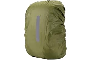 HYCOPROT Pokrowiec przeciwdeszczowy na plecak z odblaskowymi paskami | Wodoodporny i wiatroszczelny | Idealny do wędrówek, kemping, jazdy na rowerze