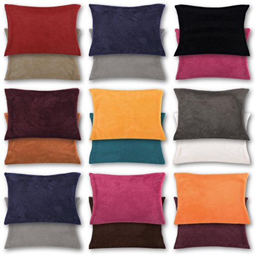 Kissenhülle Kuschel 30 x 50, Auswahl: petrol – ozeanblau mit Füllung - 3