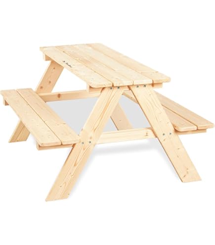 vidaXL Kinderpicknicktafel met Parasol Picknick Tafel Kinderen Overkapping
