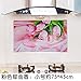 Produktbild KXZDAS Küche Hochtemperaturbeständige ölfesten Aufkleber Selbstklebende Transparente Folie Arbeitsplatte Fliesen Wand Aufkleber Wasserdichte und Qualm Sticker Pink Curcuma 45 * 75 cm.