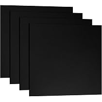 PATIKIL 6-Pack Anodized Aluminum Sheets – 6x6 Inch, 1mm Thick Black Metal Plates For Laser Engraving & DIY Crafts